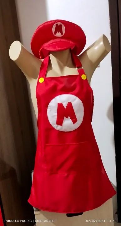 Avental Mario ou luigi