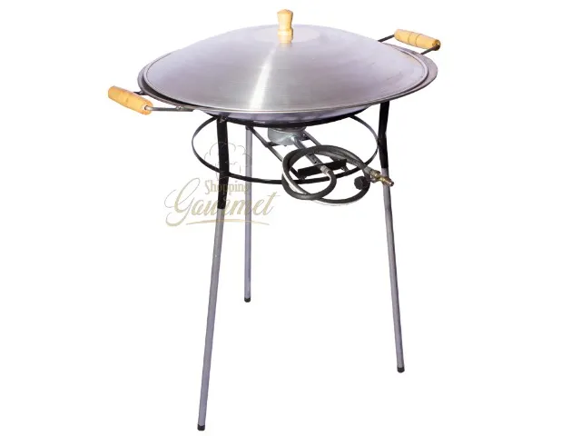 Tacho Disco Em Aço 60cm Kit Flex Com Tampa + Tripés Removivel