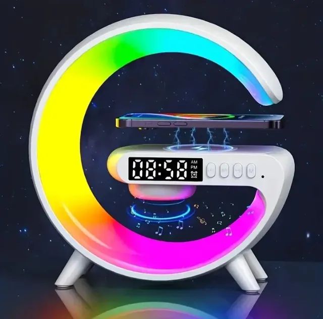 Mini LED G alto-falante carregamento sem fio 