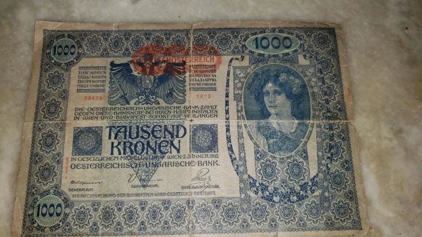 cédula  antiga  austro húngaro