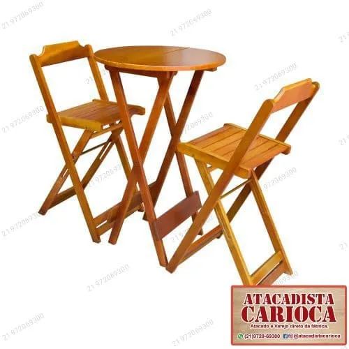 Jogo Bistrô C/2 Cadeiras Mel Bares e Restaurantes