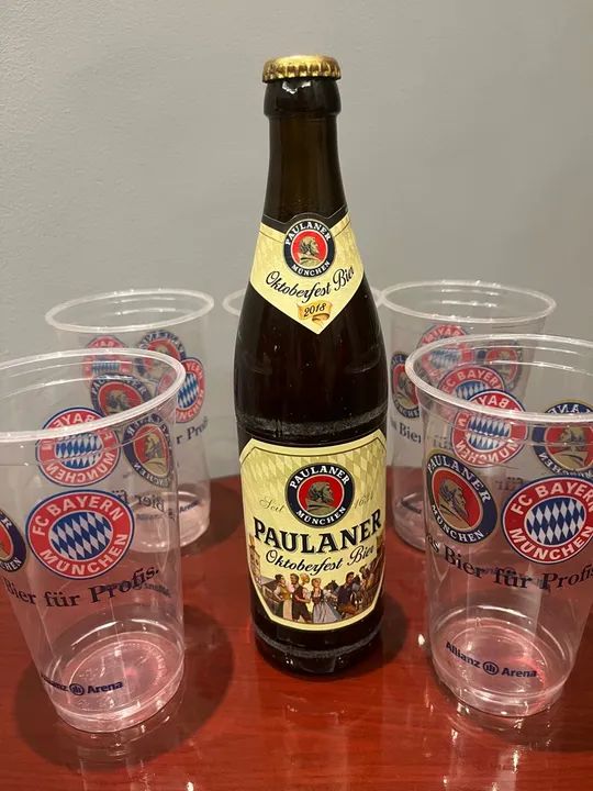 Copo Paulaner e Bayern de Munique + Ceveja Paulaner 