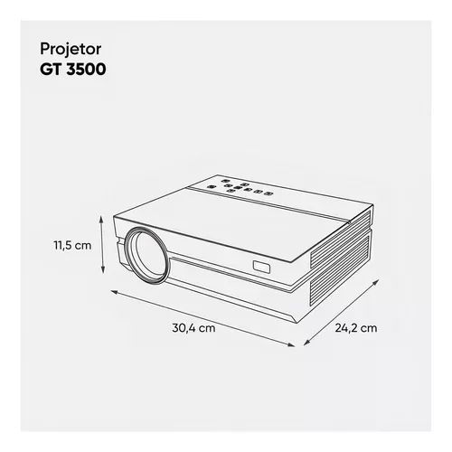 Projetor Goldentec GT3500 NOVO NA CAIXA NO PLÁSTICO 3500 Lumens - Foto 3