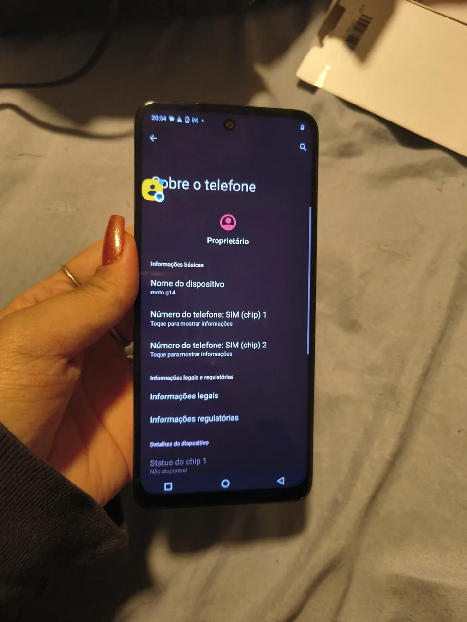 Motorola G14 2 chipes físicos 128 GB de memória 4GB de RAM