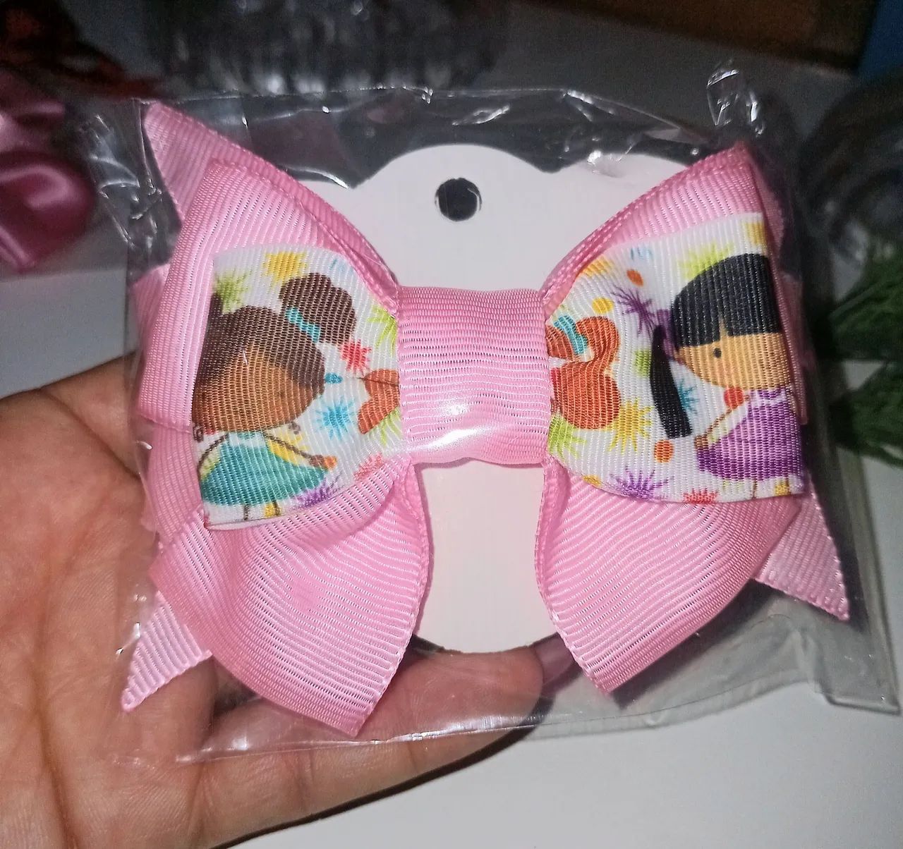 Par de Laços de Fita para Cabelo - Foto 6