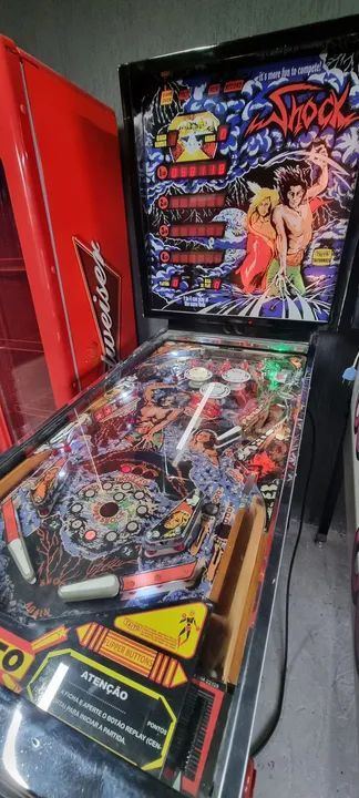 Rara Máquina de Pinball Taito Shock anos 80