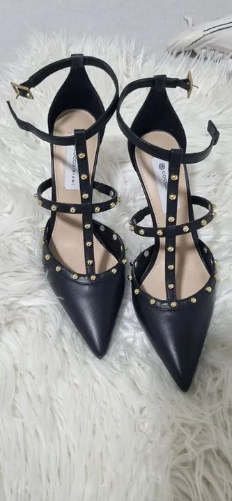 Scarpin preto coco miami 