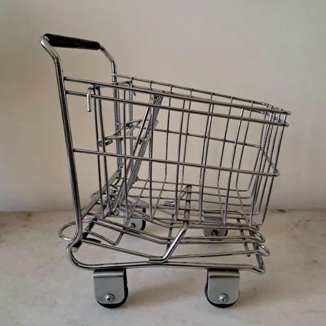 Mini Carrinho de Supermercado em Aço Inox - Foto 4