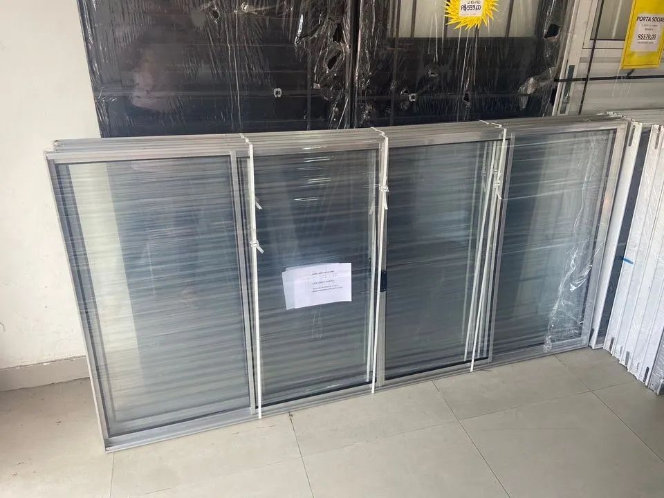 OFERTA IMPERDÍVEL JANELA 4F ALUMÍNIO 1.00X2.00 - Foto 2