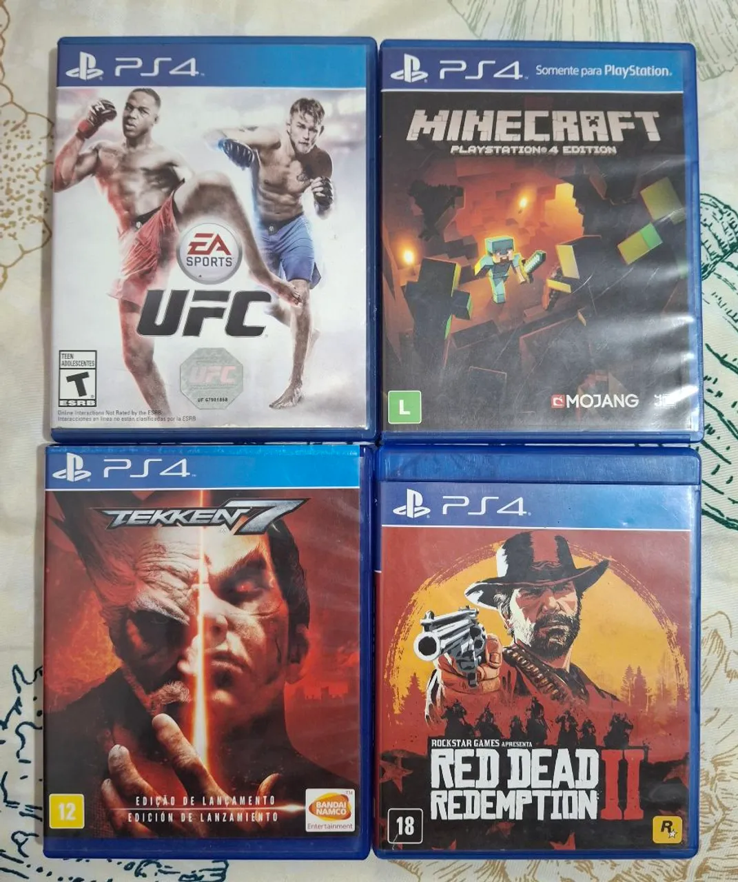 Jogos PS4: UFC, Minecraft, Tekken 7 e Red Dead Redemption 2