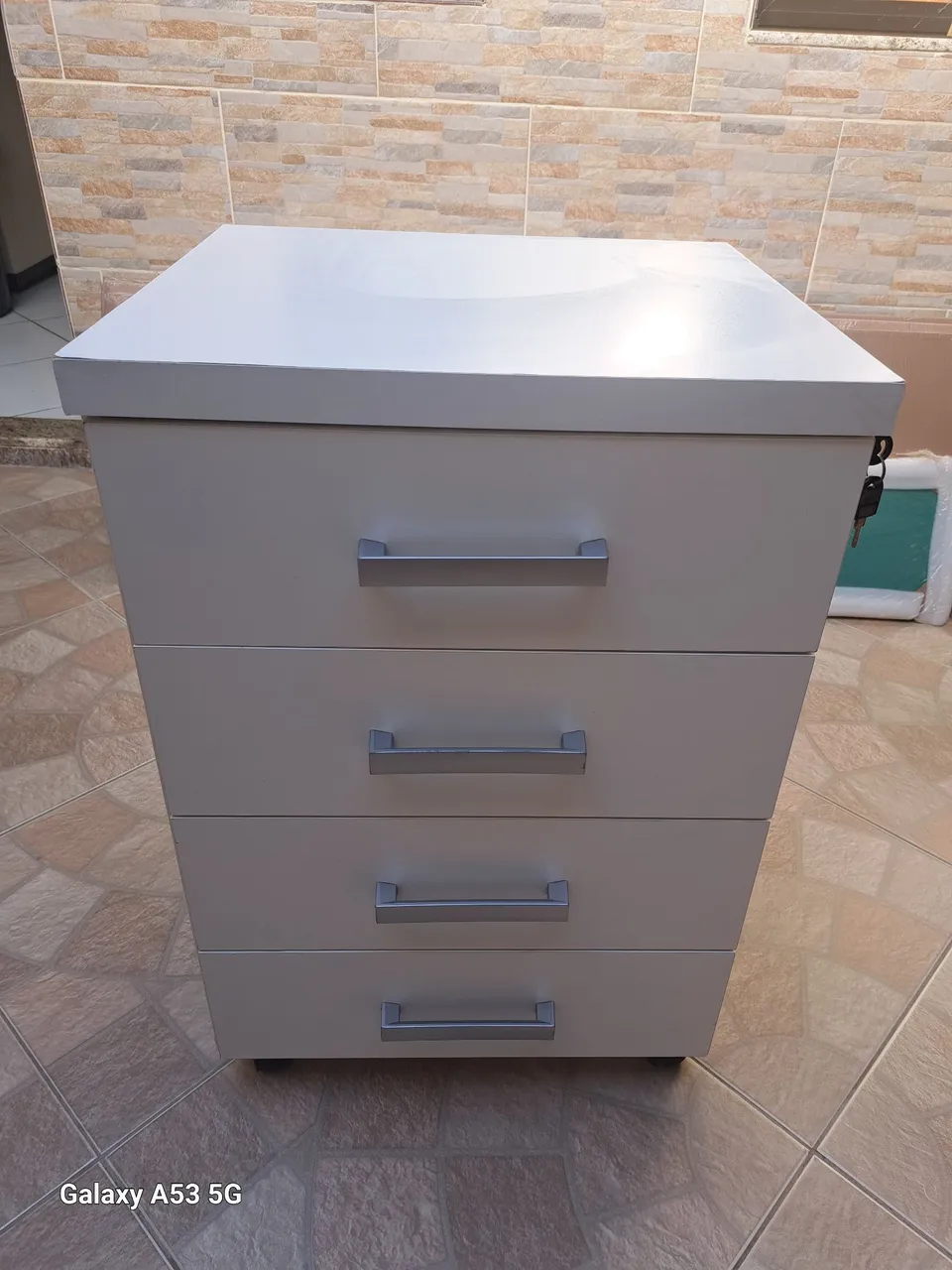 Gaveteiro de Escritório com 4 Gavetas - Design Moderno