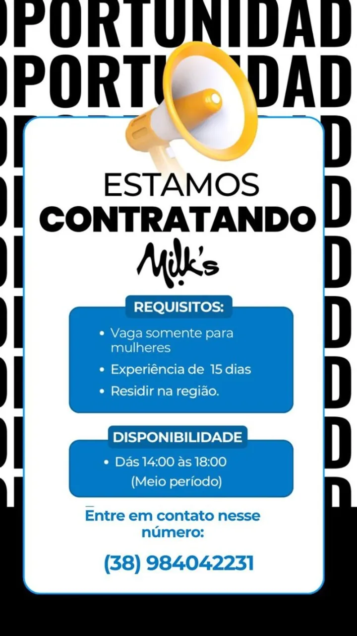 Vaga de emprego em Sorveteria Artesanal