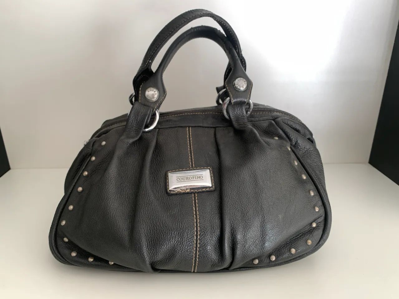 Bolsa couro fino 