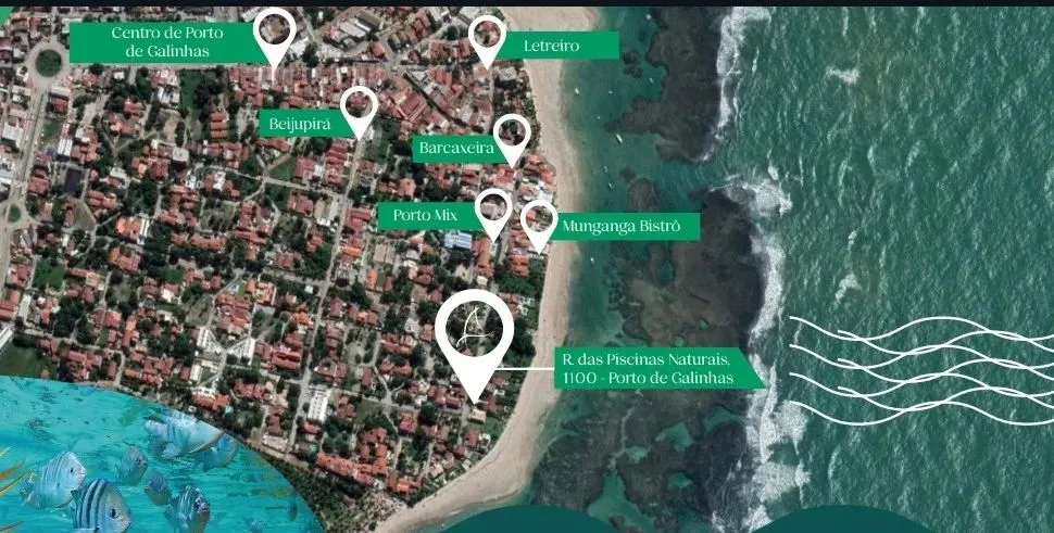 Térreo em frente as piscinas naturais de Porto de Galinhas