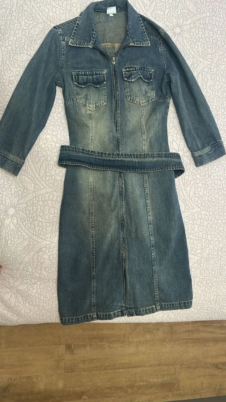 Vestido Jeans manga comprida marca oh boy - Foto 3