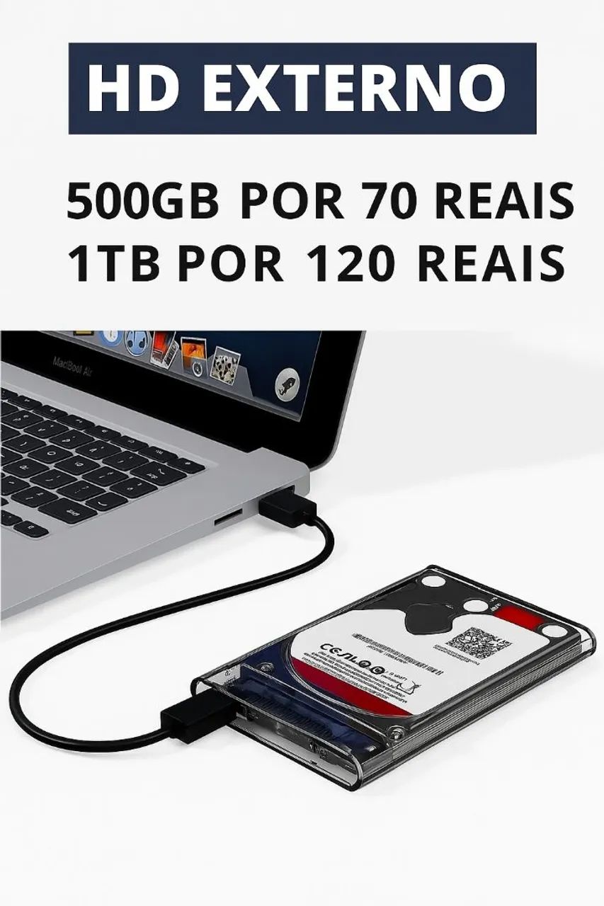 HD externo 500gb e 1tb