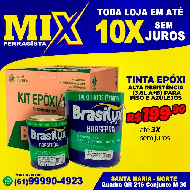 Tinta Epóxi Alta Resistência (3,6l A+b) Para Piso E Azulejos