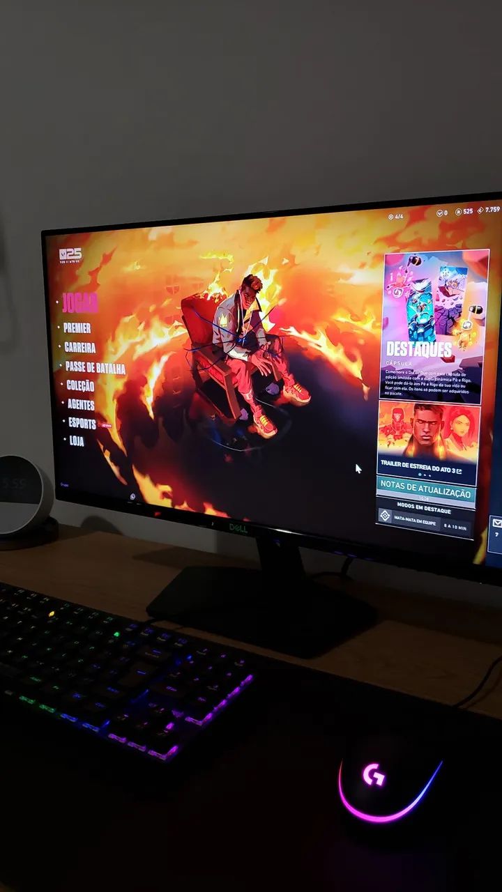 Monitor Dell Gamer 23.8 polegadas, 75 Hz, modelo SE2419HR