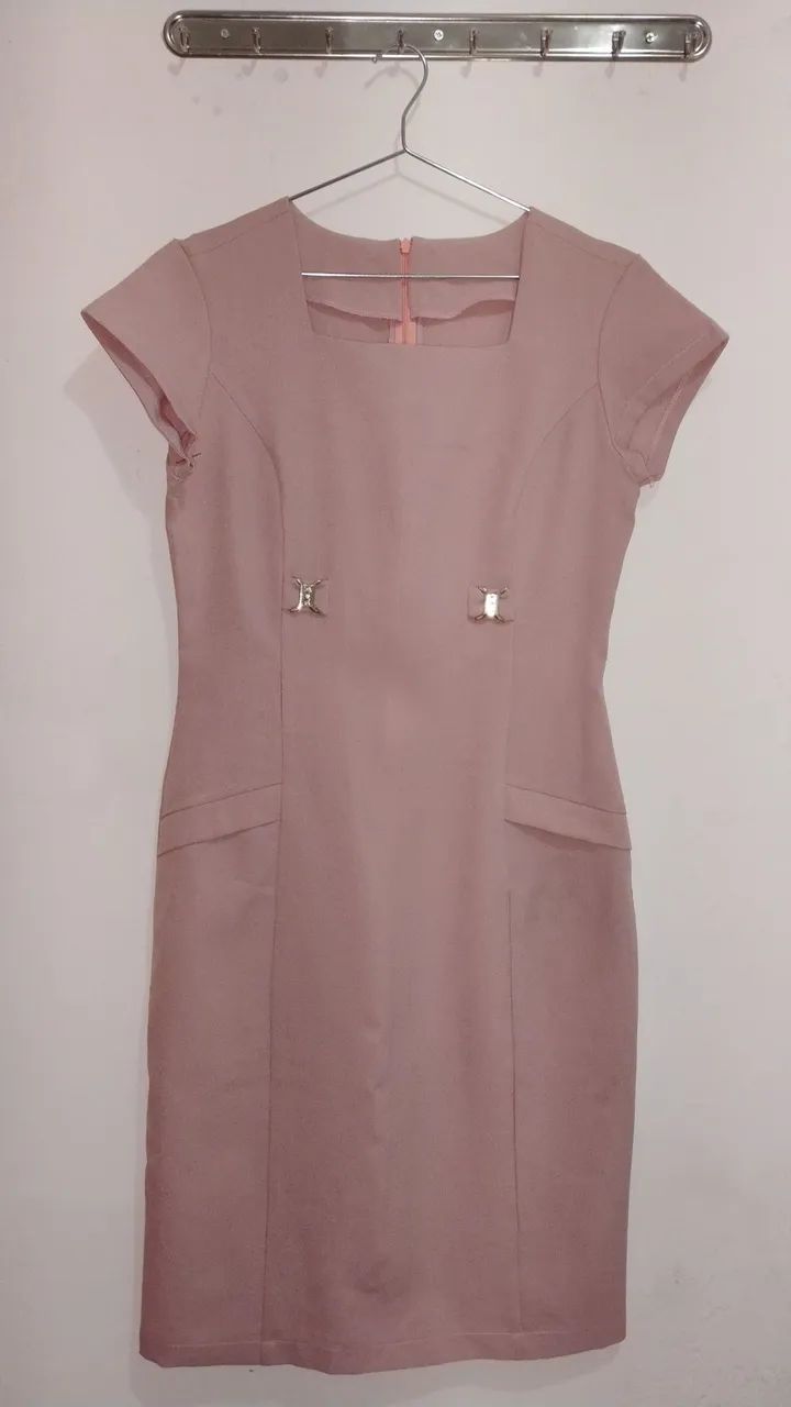 Vestido Social Elegante Rosê