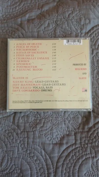 Cd Slayer importado Reigh in Blood importado. - Foto 3