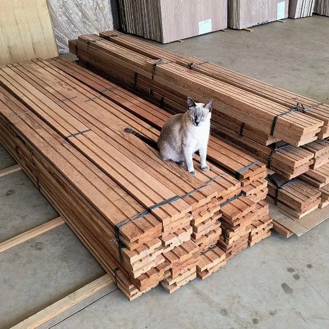 Batente de Angelim Pedra 14 cm Montado e Desmontado a Pronta - Capivara Portas - Foto 3