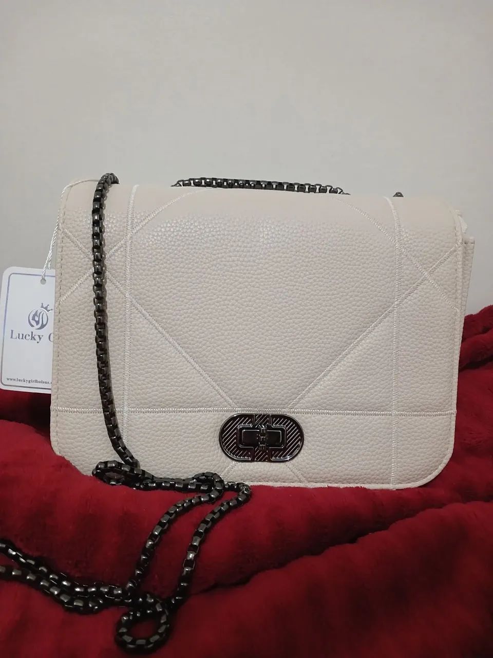 Bolsa de Ombro Luxo - Bege - Nova