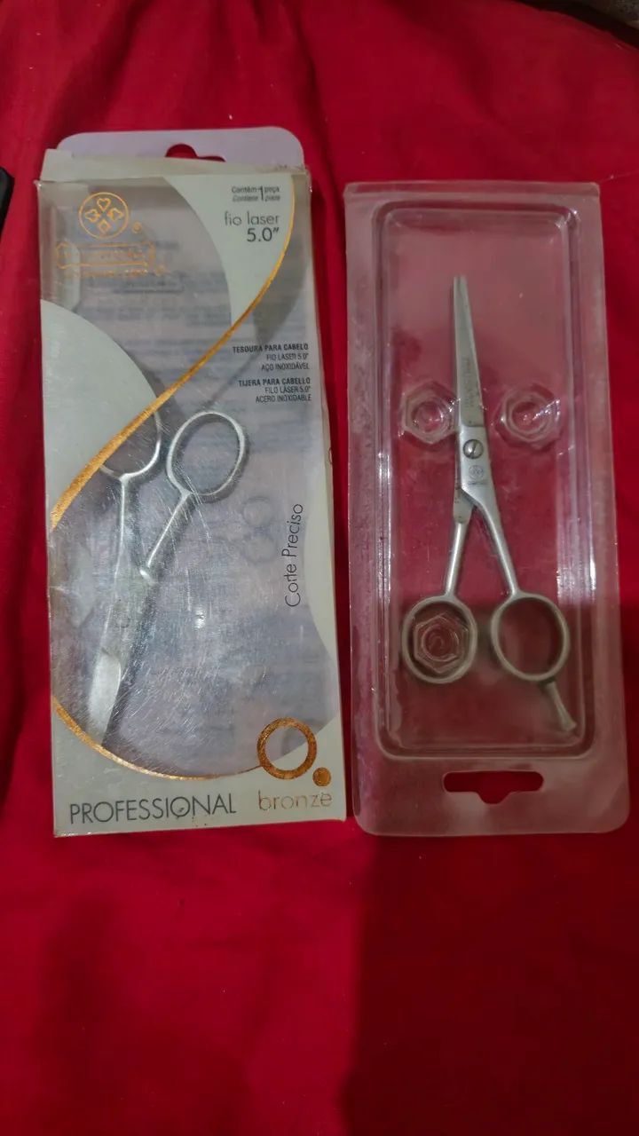 Tesoura cabelo salão profissional - Foto 2