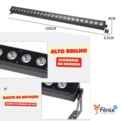 Ribalta Led 24 Leds De 18w Rgbw + Ambar + Uv Dmx - Foto 3