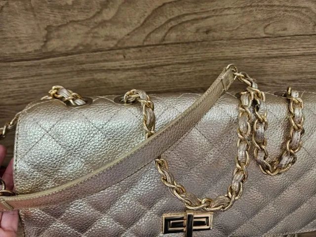 Bolsa em couro dourado - BRUNELLY - Foto 5