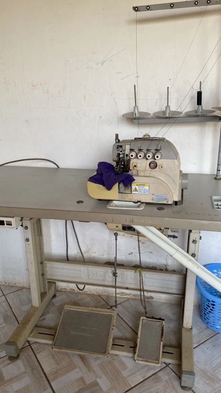 2 MÁQUINAS DE COSTURA (1 INTERLOCK E 1 RETA) - Foto 5