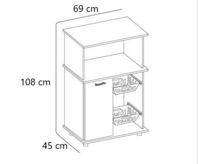 Fruteira Malu 1 Porta 69cm Novo Direto da Fabrica - Foto 2