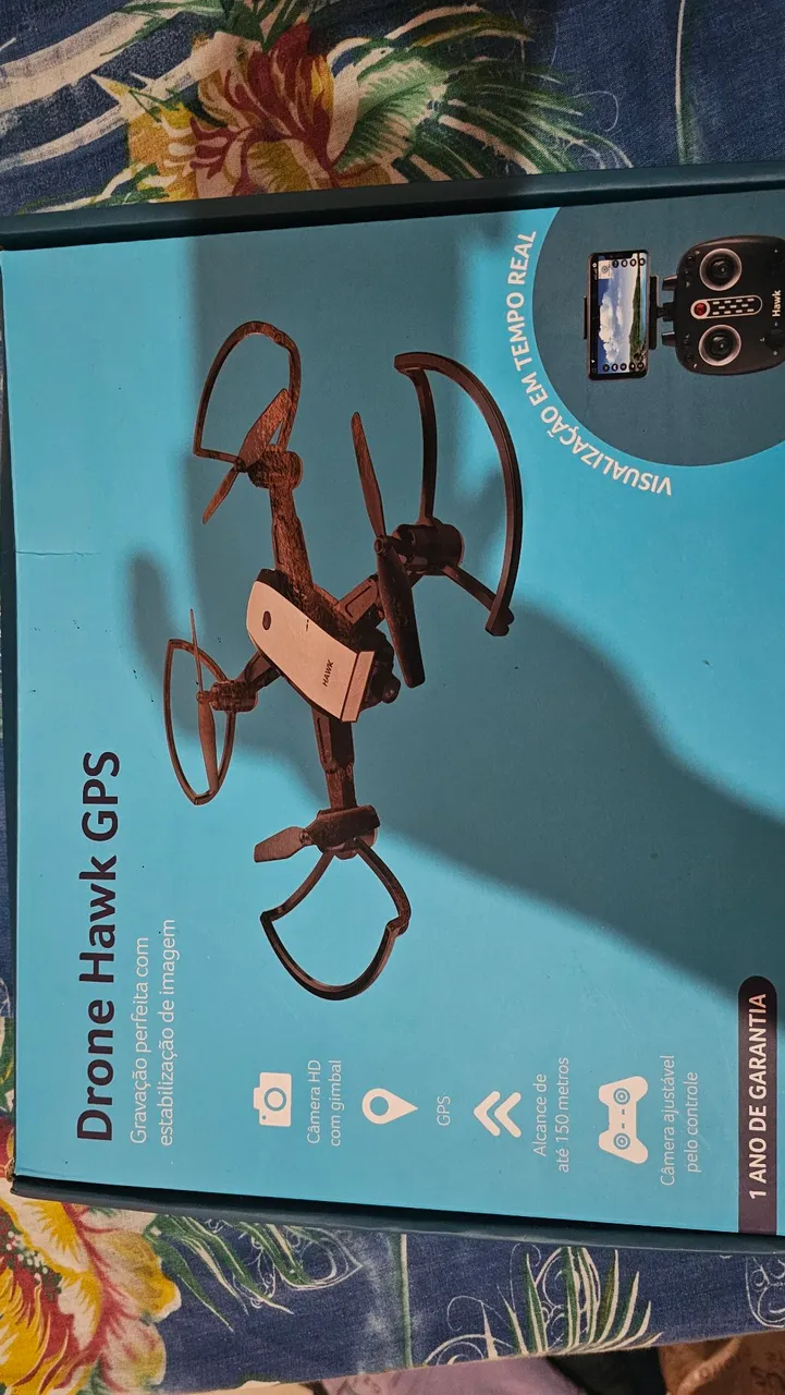 Drone Hawk GPS - Câmera HD com Gimbal e 150m de alcance