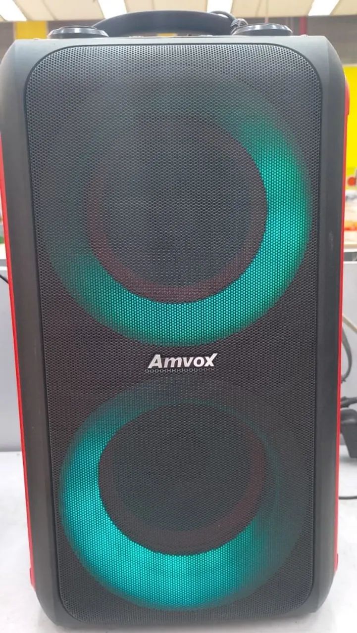 Vendo ou troco por celular!Caixa de Som Amvox com Iluminação LED, Bagvox 600w
