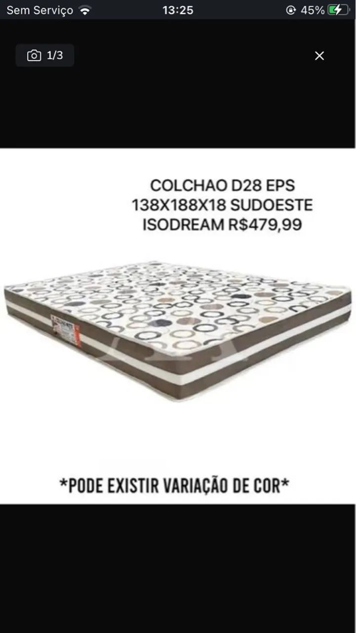 Colchão apenas 470,00