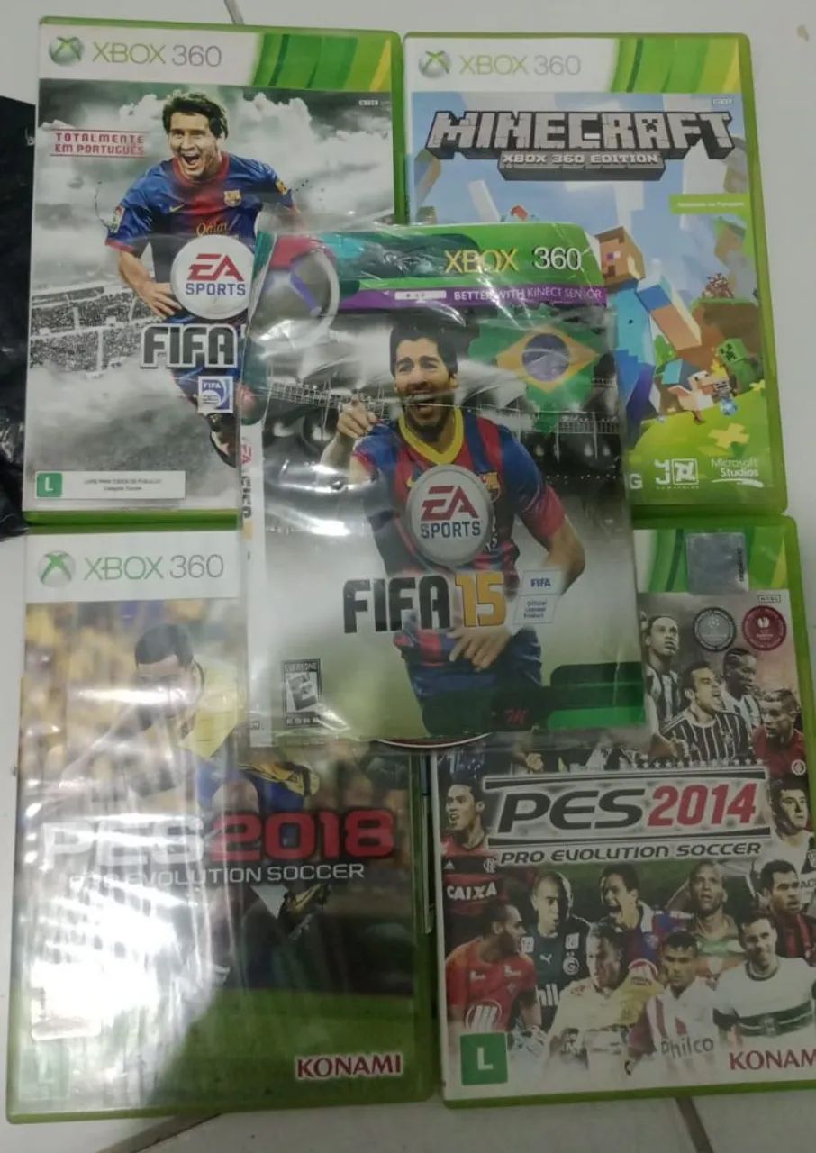 Jogos Xbox 360 - FIFA, PES, Minecraft e mais! so vendo tudo junto