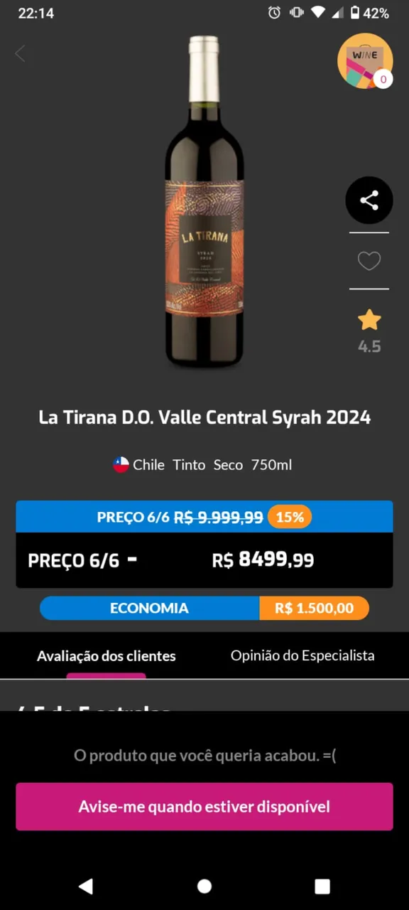 Vinho importado