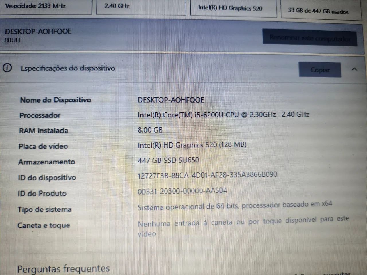 Notebook Lenovo Ideapad 310 8gb SSD 480gb - Foto 4