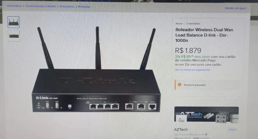 Roteador D-Link DSR 1000N VPN Server - Foto 3