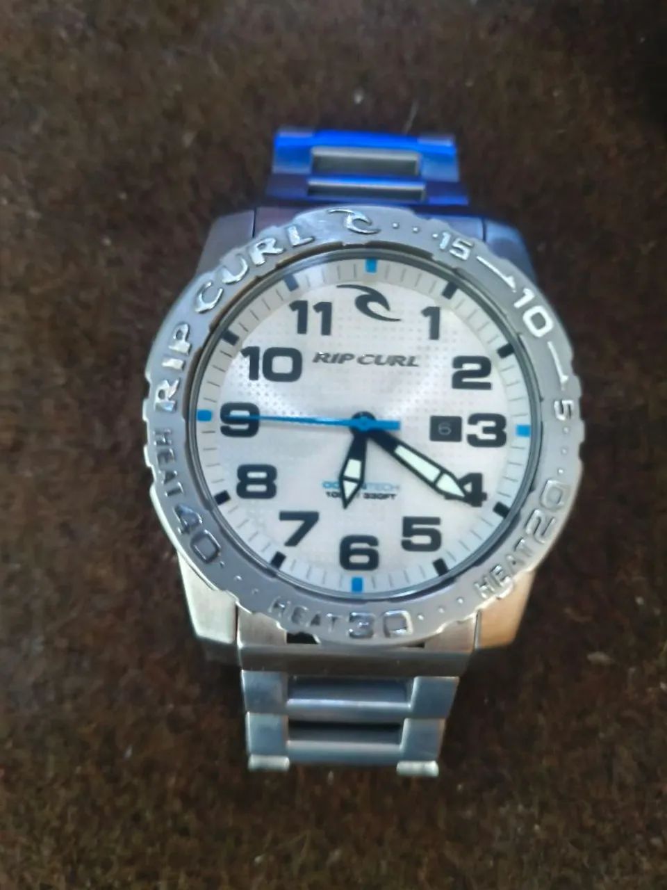 Relógio Rip Curl Cortez 2 fundo Branco e Azul