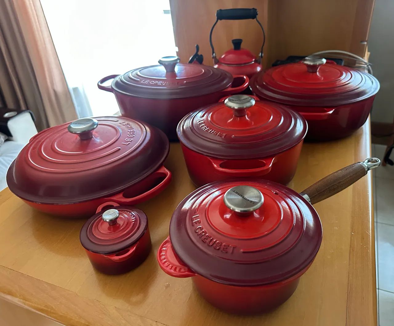 Panelas Le Creuset, ferro fundido (lote 7 itens)  - Foto 2