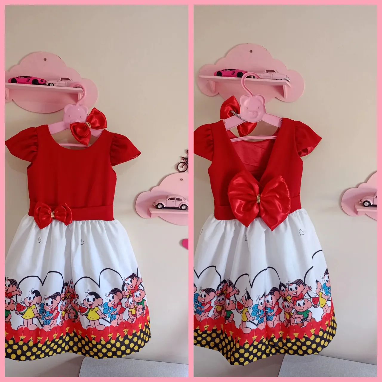 Vestido Infantil Rosa com Flores - Foto 2
