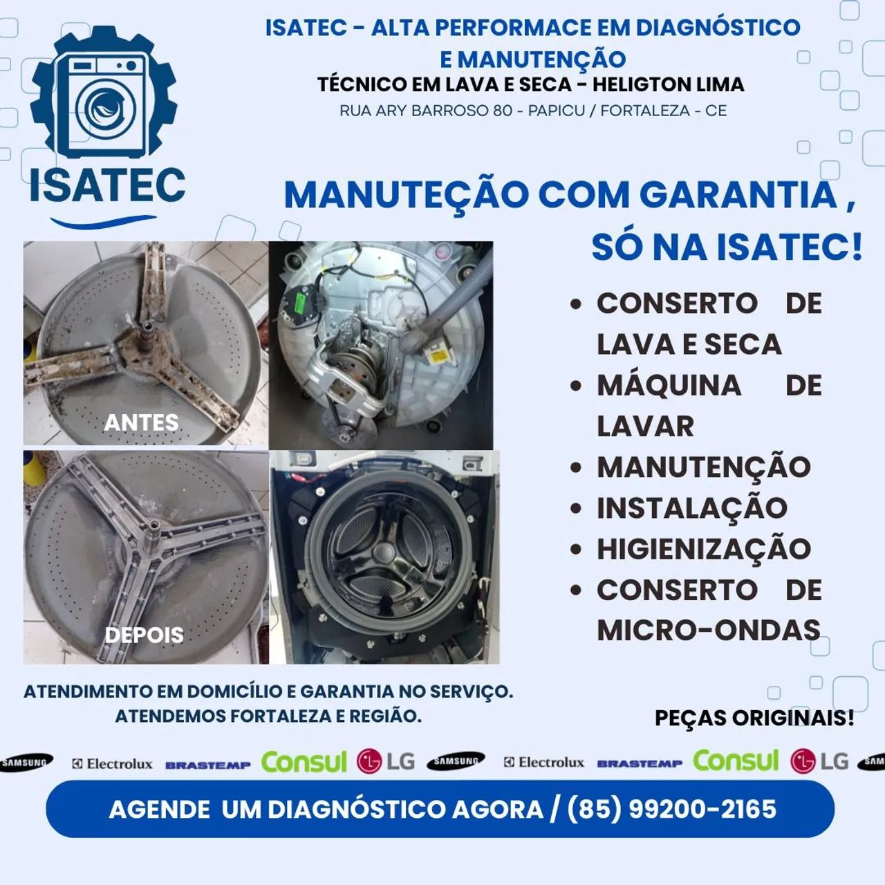 Assistência Técnica ISATEC - Lava e Seca, Máquina de Lavar - Foto 5