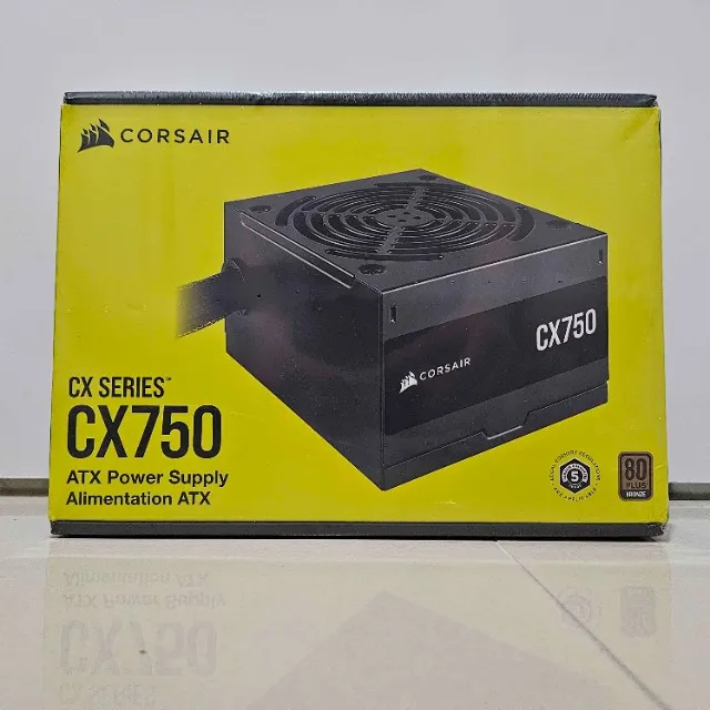 [Novo] Fonte Corsair CX750, 750W, 80 Plus Bronze, Preto, CP-9020279-BR
