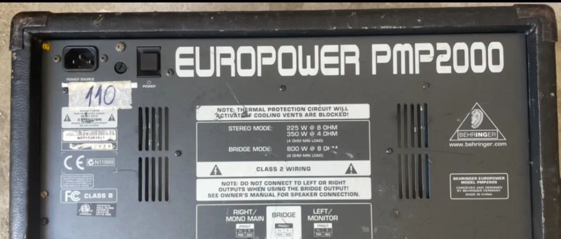 Mesa de Som Behringer EUROPOWER PMP2000 - Foto 2