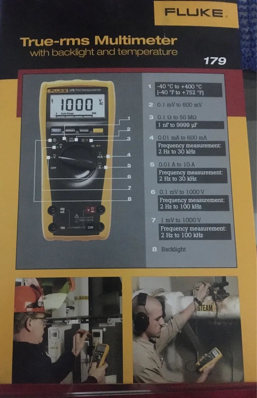 Multimetro original Fluke 179 True RMS com sonda K - Foto 2