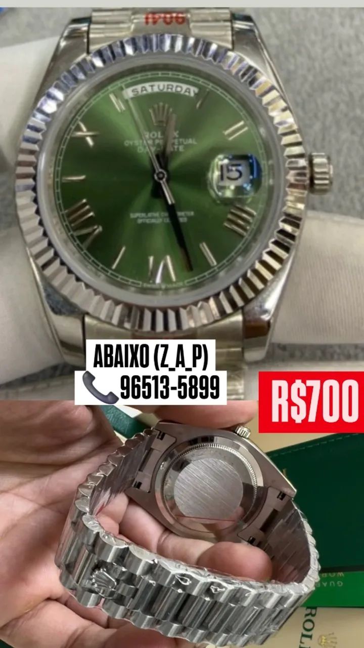 Relógio Rolex Automático Presidente Mostrador Verde RARIDADE  - Foto 2