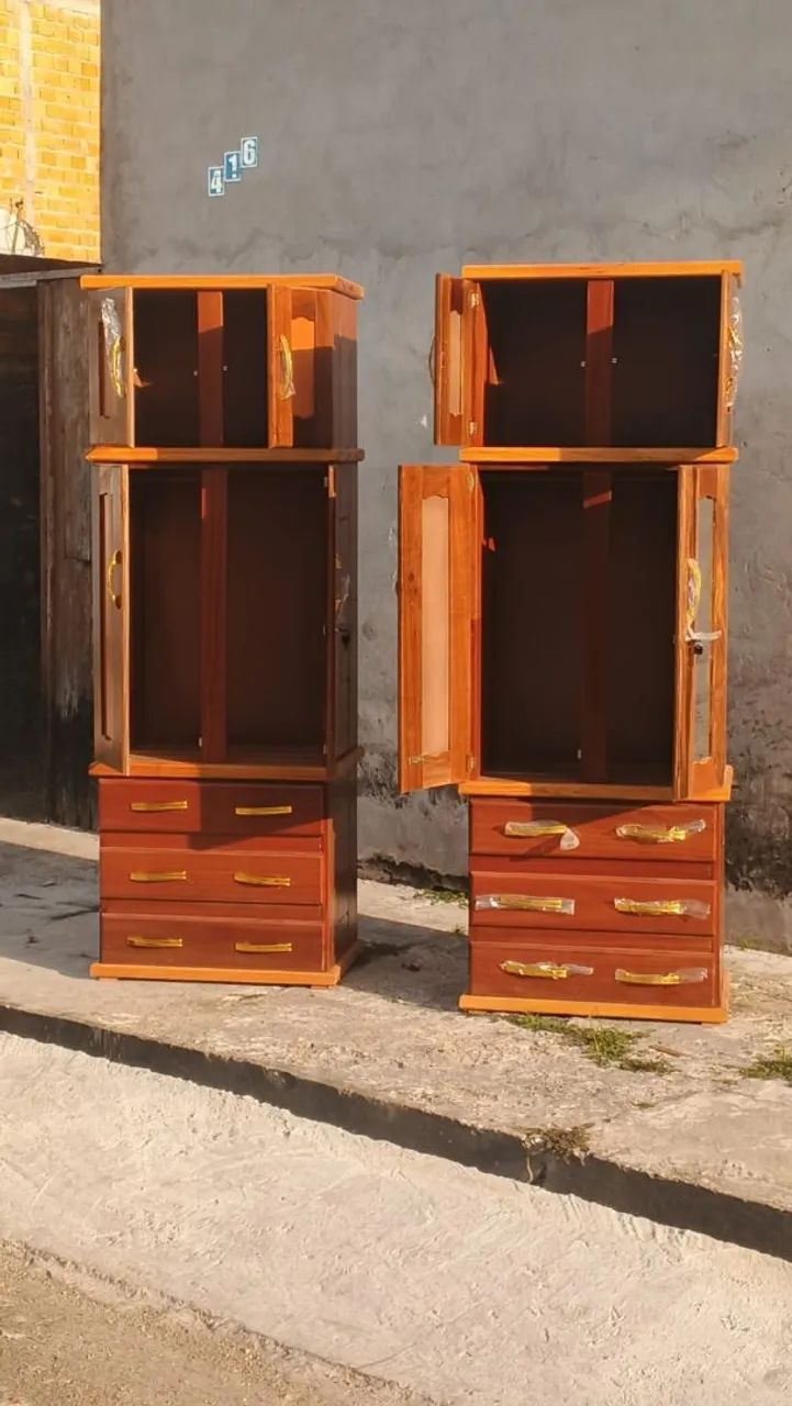 Guarda roupa de solteiro com maleiro 90% entrega grátis. - Foto 5