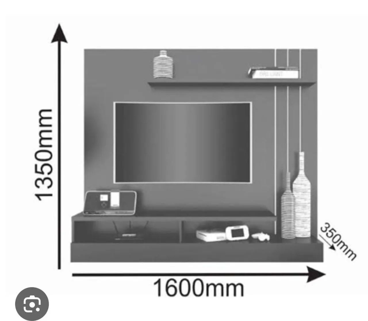 Rack para TV Preto com Design Moderno 629,99  - Foto 3