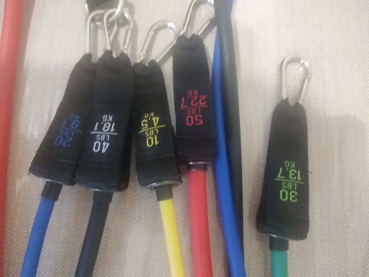 Kit de Elásticos para Treino importado - 5 Resistências - Foto 2