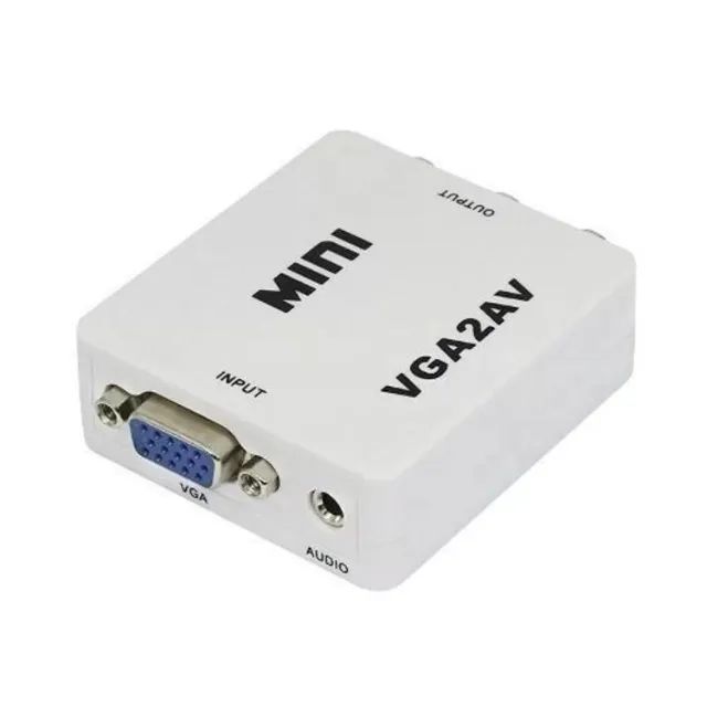 Mini Conversor Vga Para Av Rca Áudio E Vídeo - Vga2av - Foto 2